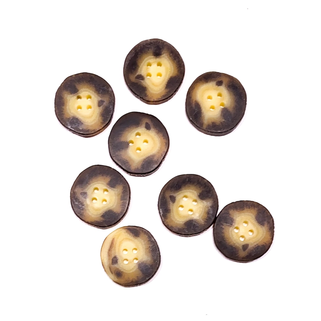 25mm Resin Antler Button Button: 1" Matte Tortoise Shell/faux Horn ...
