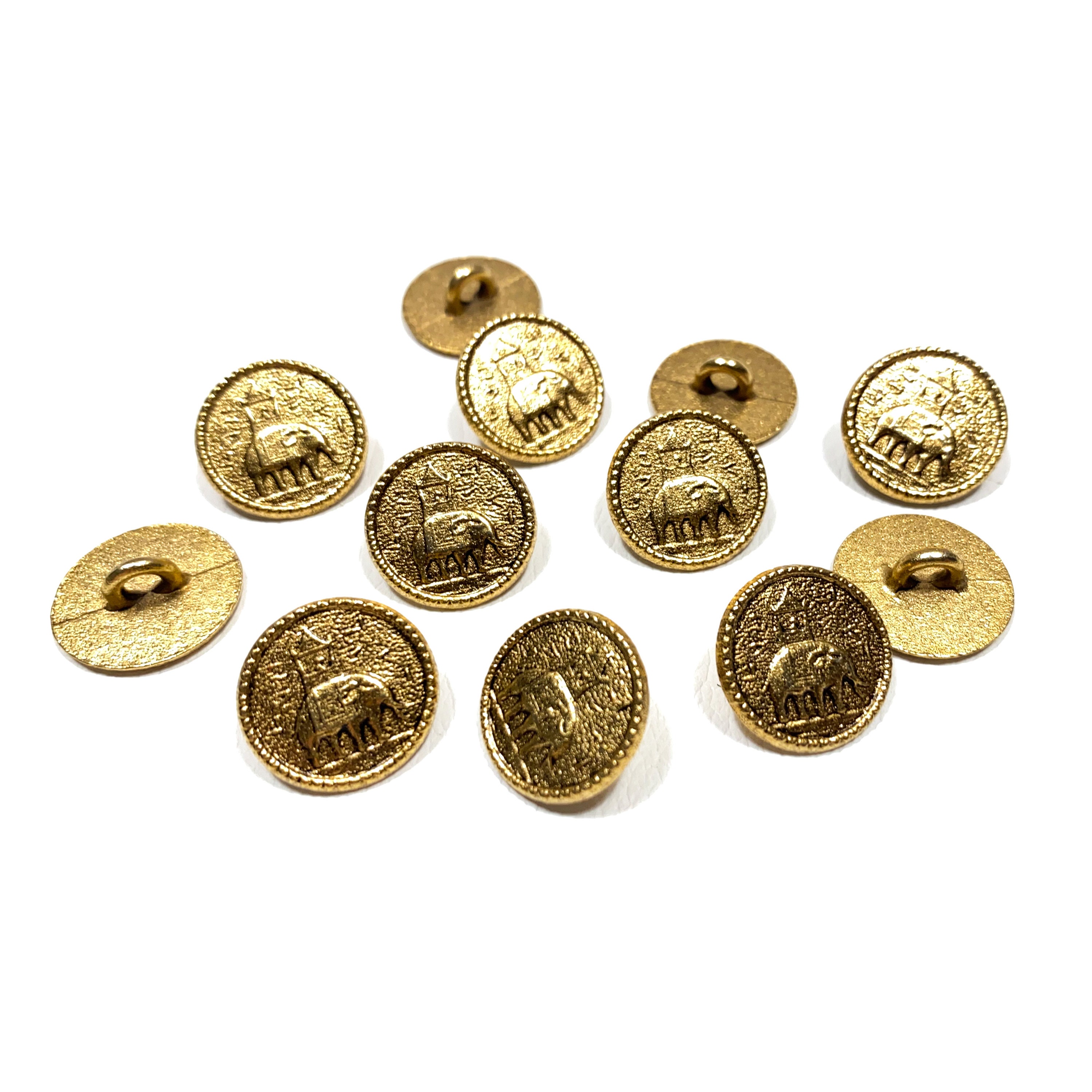 Set of 250 Gold 5/8 Elephant Buttons 5/8 in 15mm Etsy