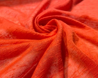 Rayon Stretch Sheer Sweater Knit: 60" Wide RED-ORANGE Apparel Fabric by the Yard