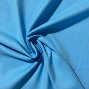 Gabardine - SKY BLUE - High Quality! Solid Suiting Fabric - Retro Vintage Classic Couture Bespoke Apparel - Fabric by the Yard [F0057]