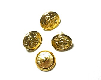 15mm WATERBURY CO. NY State Seal Gold 5/8