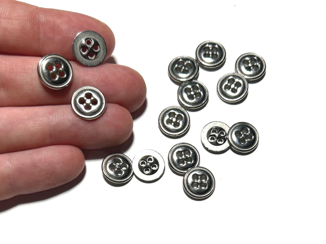 12.5mm Cast Metal Buttons: 1/2