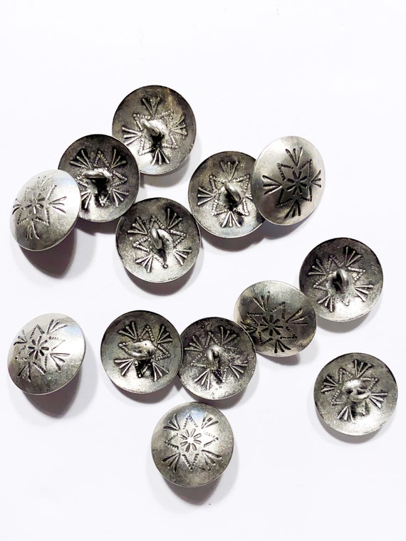 Astounding Vintage Native American Navajo Domed Sterling Silver Button Bracelet Old Astounding Vintage Native American Navajo Domed Sterling Silver Button Bracelet Old