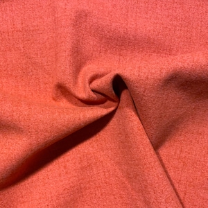 Brick Red Brushed- Fused Backing - Solid Red / Terra Cotta / Southwest - Upholstery / Interior / Home Decor - Fabric by the Yard [F0297]