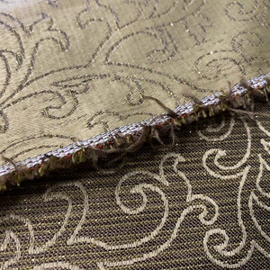 Rococo Gold Luxe Upholstery - Rigid / Structured - Metallic Thread - Glam! Costume / Bodice / Crossover Decor Fabric by the Yard [F0603]