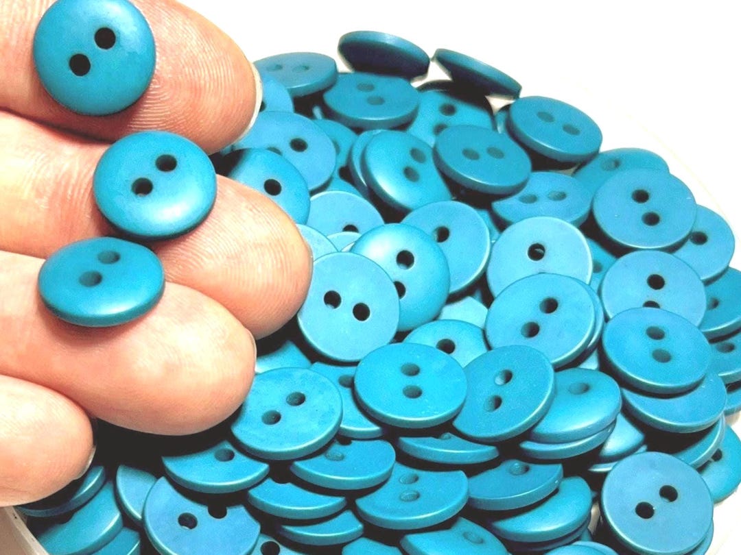 Turquoise Shell Buttons 12.5mm MATTE Turquoise Shirt Buttons: 1/2