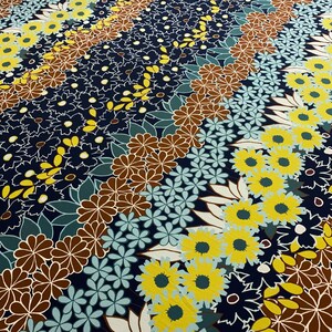 Flower Garden Randig Toppviktskräppe: 136 cm brett klädtyg säljs per meter bild 8