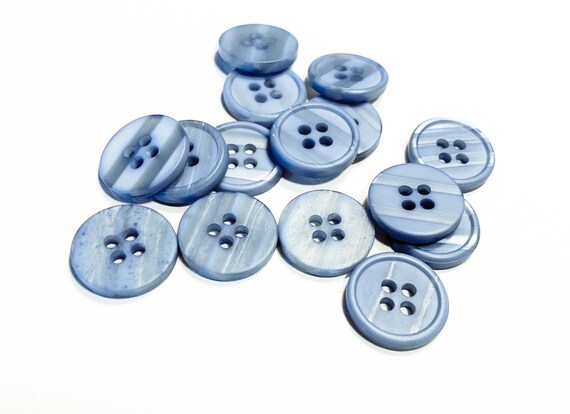 5 8 Sky Blue Vintage Resin Button 24 L 5 8 in 15 Mm Blue Plastic Quality Bulk Buttons 4 hole Shirt Button BB28 Etsy UK