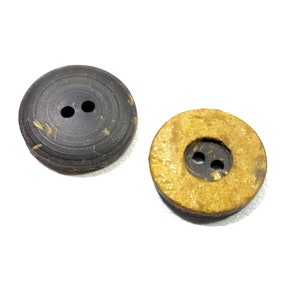 Set of 2-24 Large Coconut Buttons - 13/16&quot; | 32L | 20.5 mm - Wood / Coconut - Handmade 2-Hole Natural / Organic Round Wooden Button [B996]