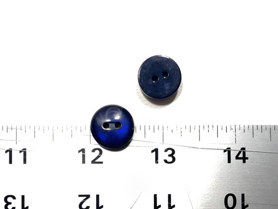 Lot De 6 Boutons Ovales En Plastique Bleu Foncé - Dimensions 24x35 Mm, Pour Couture & Déco