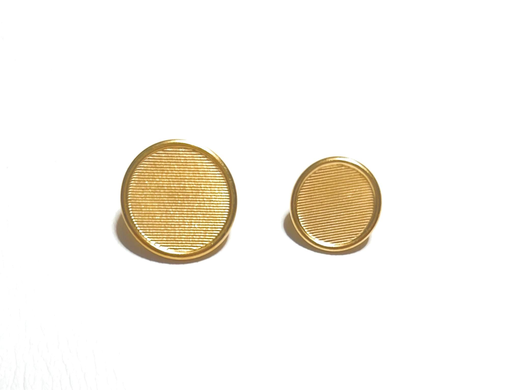 Metallo cucito pulsante scrapbooking cuore oro Shank Button, confezione