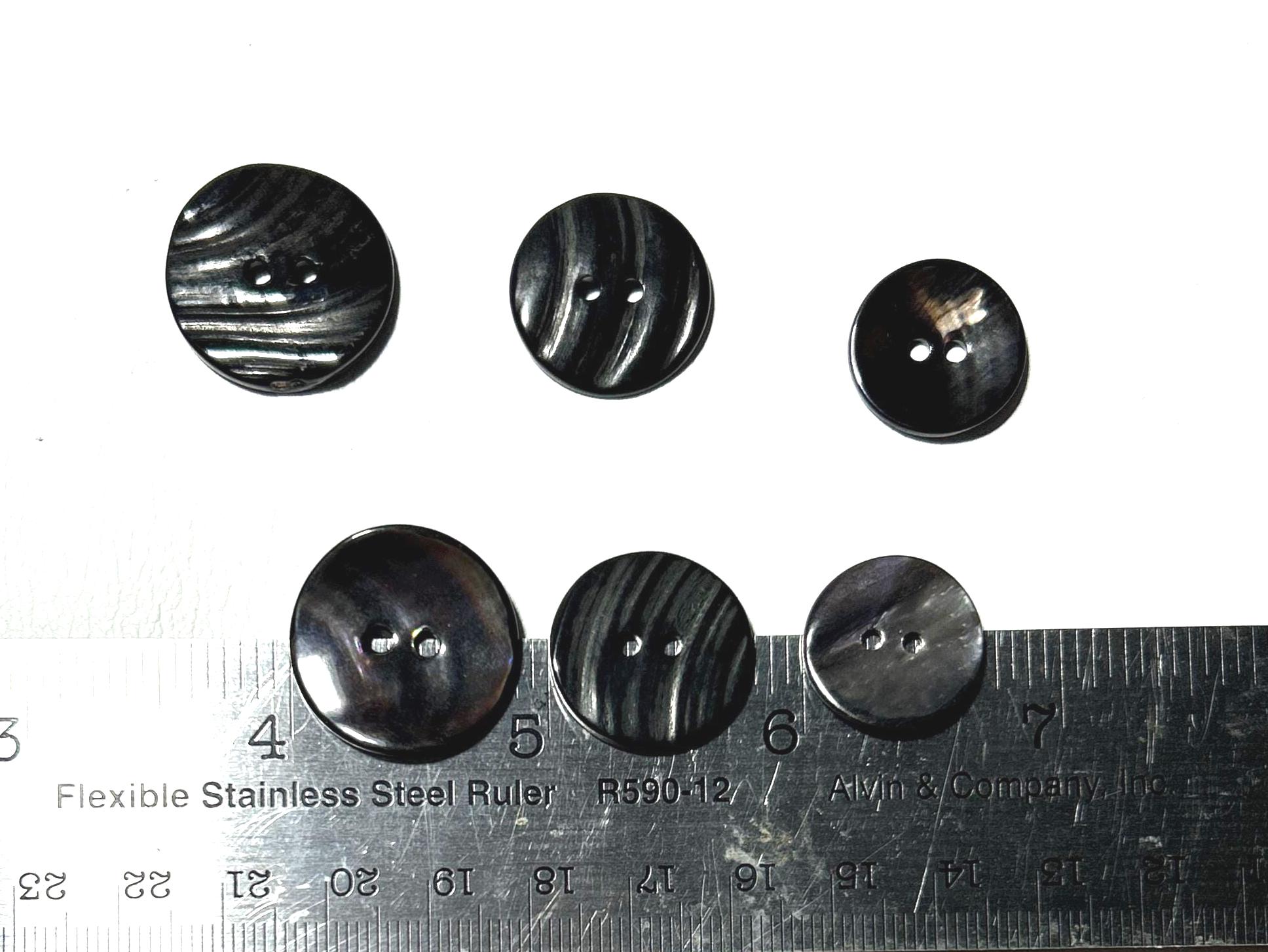 Set of 2-24 Mussel Shell Buttons - 3 SIZES: 11/16