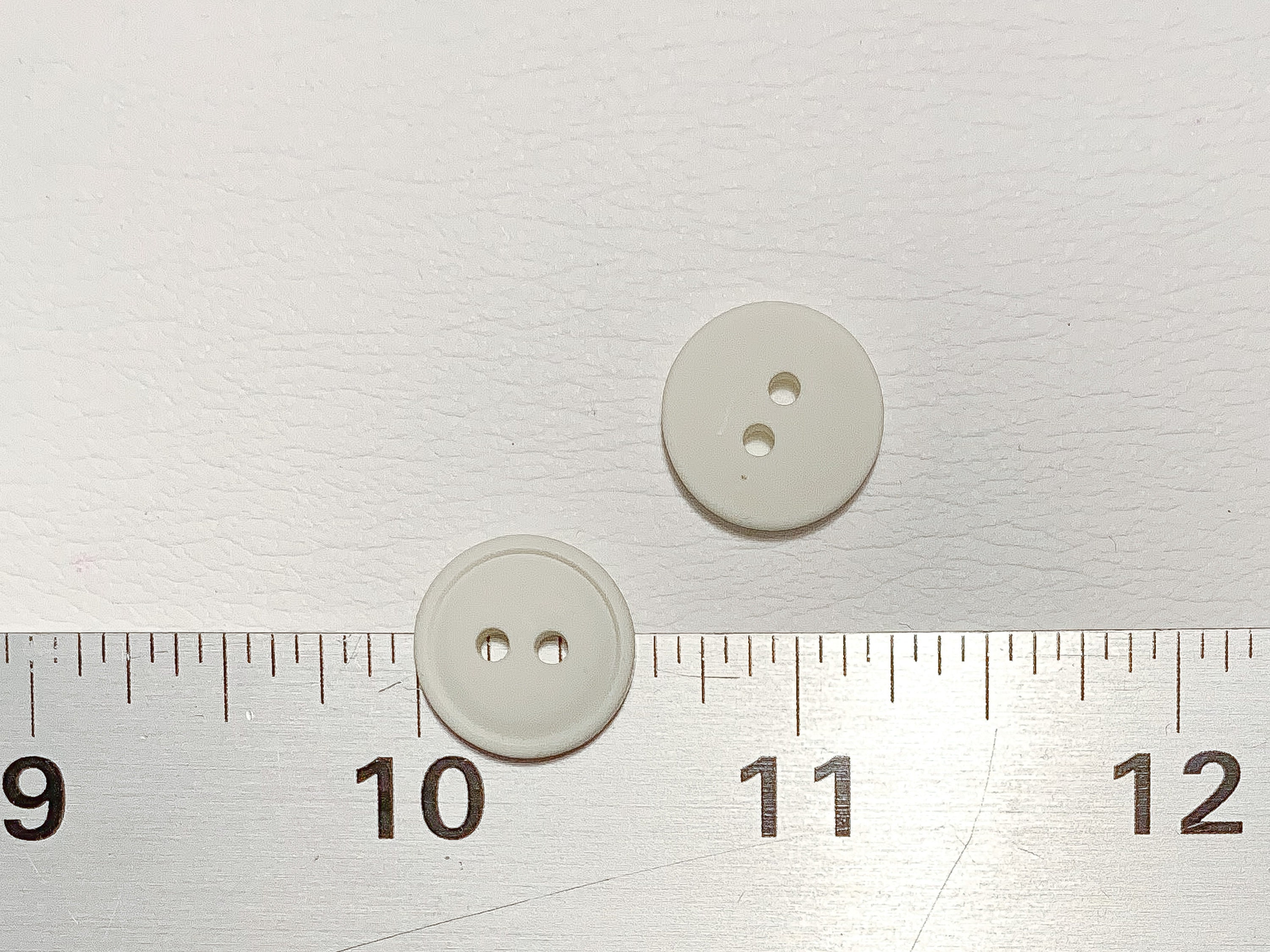Set of 12 Prong Back Upholstery Buttons White Ultraleather Choice