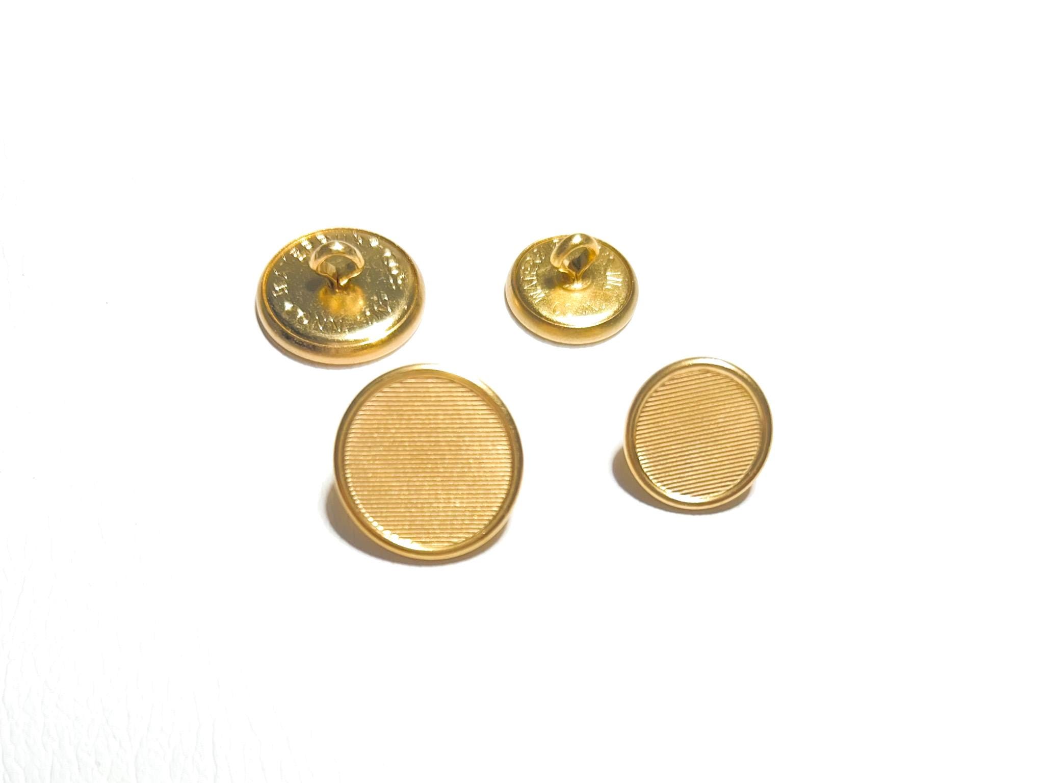 極美品♪GRACE CONTINENTAL ロービングフリンジコート 金ボタン 15 mm | 19 mm WATERBURY CO ゴールドシャンクボタン: 5/8インチ | 3/4
