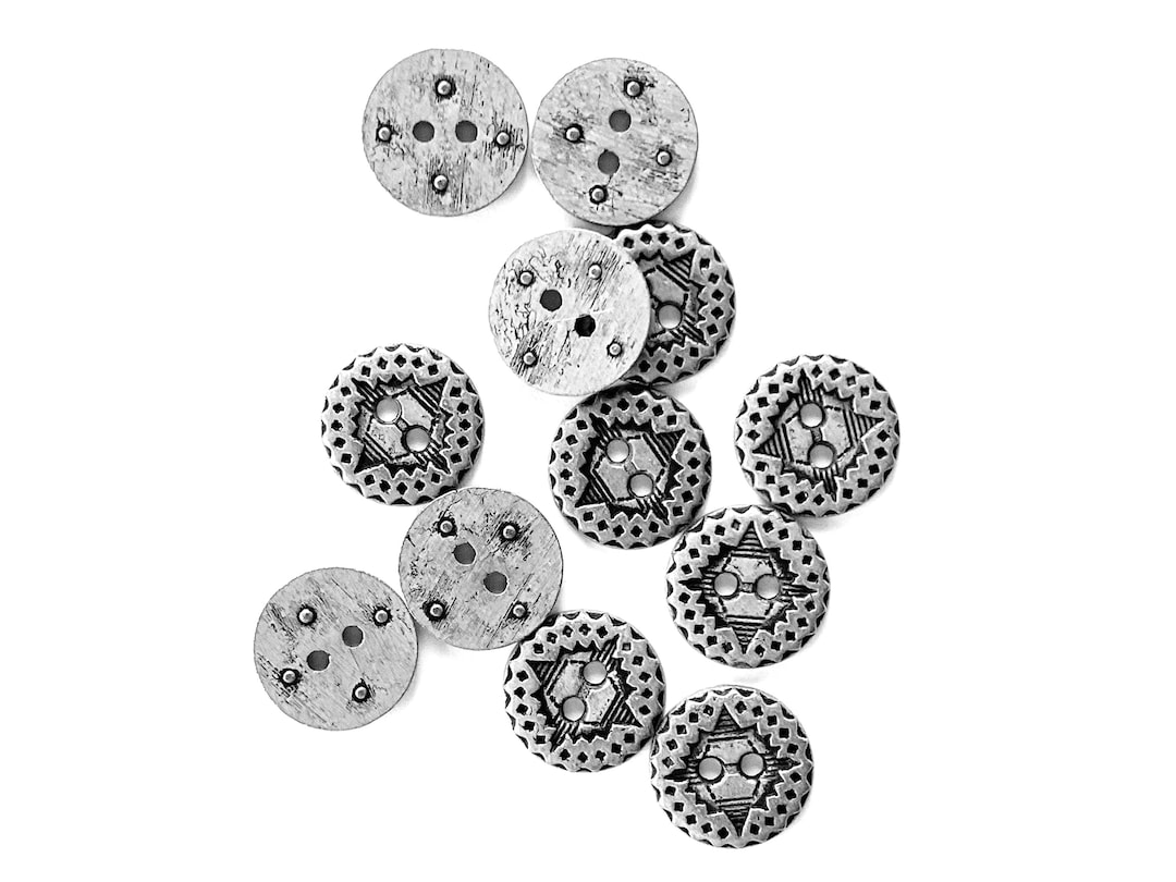 12.5mm Cast Metal Buttons: 1/2
