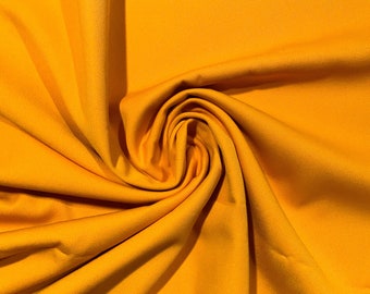 Gabardine - GELB / Schulbus Gelb - Hochwertige Qualität! Weicher Anzug - 70s Vintage - Klassischer Maßanzug - Stoff Meterware [F0521]