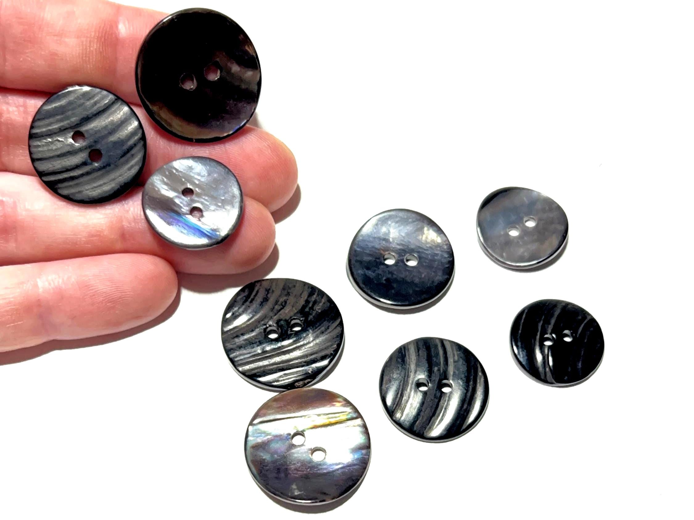 Set of 2-24 Mussel Shell Buttons - 3 SIZES: 11/16