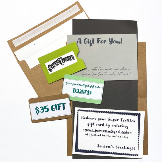 SUPER GIFT CARD Personalized & Custom Printed Gift Card Etsy
