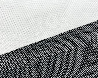 WHITE Crinoline: 50" Wide Fine/Firm Italian Mesh Netting | Costume/Apparel Fabric by the Yard