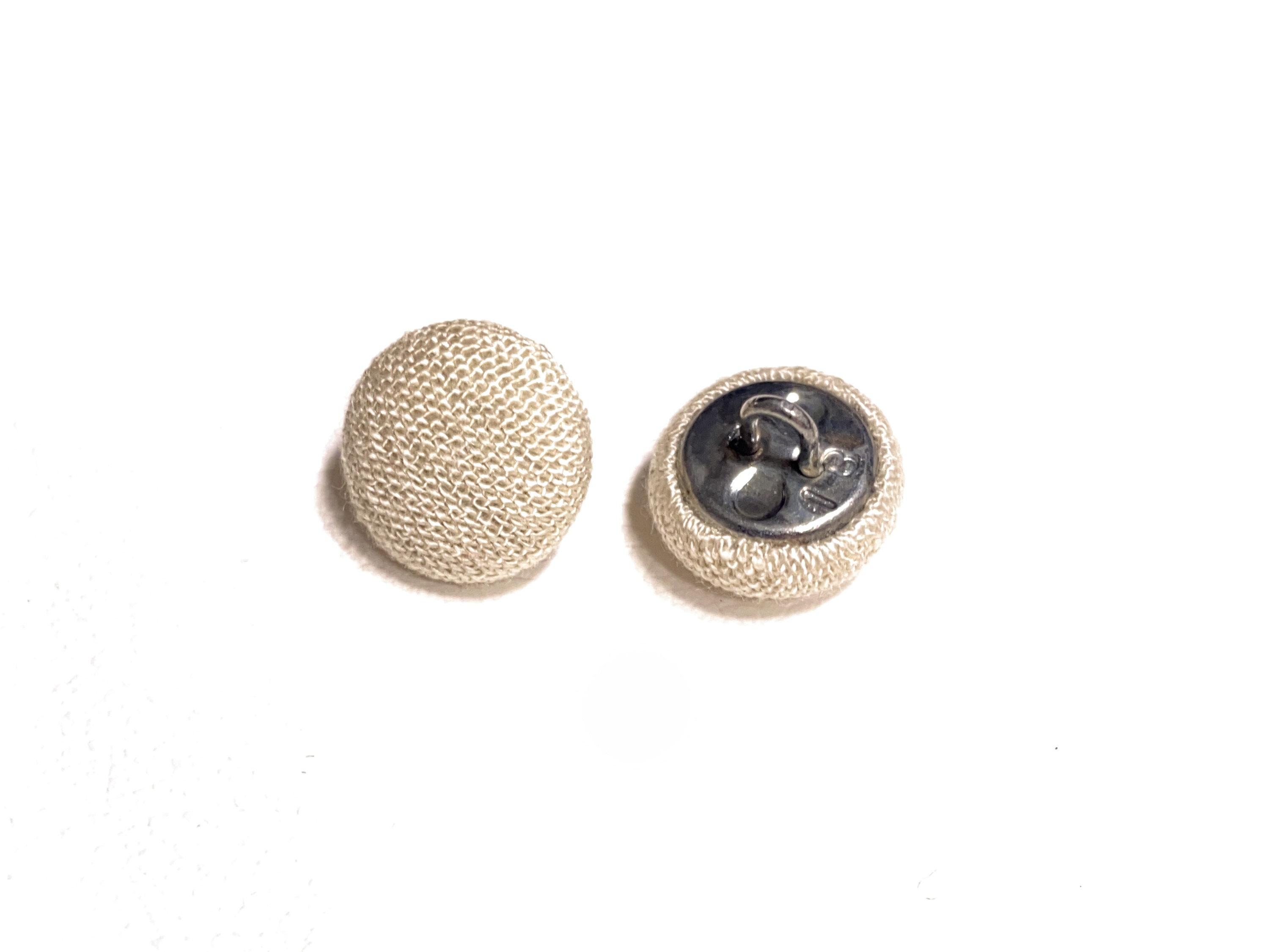 12.5mm Cotton-linen Wire Shank Buttons: 1/2