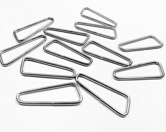 Anillos D de 57 mm: 2 1/4" Vintage 80s Sin Soldadura Plata Nuevos Herrajes Antiguos