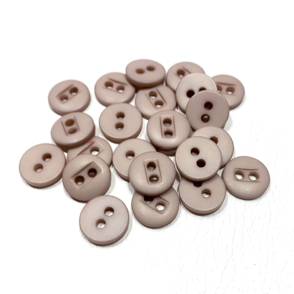 11.5 mm Cool Beige / Taupe Matte Shirt Buttons - 17 L | 7/16" - 8 Colors Available! High Quality Vintage USA Made Buttons [B980]