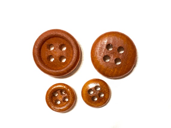 Natural Wood Buttons - 2 Sizes