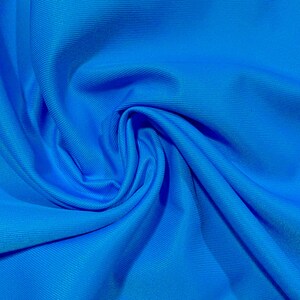Gabardine - MEDIUM BLUE - High Quality! Solid Suiting Fabric - Retro Vintage Classic Couture Bespoke Apparel - Fabric by the Yard [F0522]