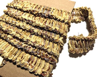 2YDS chenilleborstel 3/4" franje: GOUD/ROEST Decor/kussens/stoffering dode inventaris
