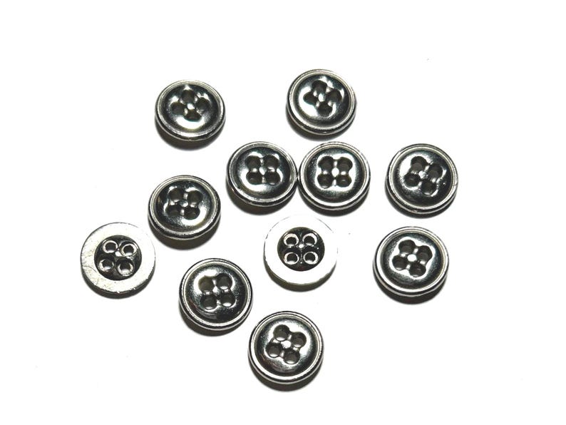 12.5mm Cast Metal Buttons: 1/2