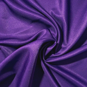 Gabardine - ROYAL PURPLE - High Quality! 60&quot; Wide - Solid Suiting Retro Vintage Classic Bespoke DEADSTOCK Apparel Fabric by the Yard [F0038]
