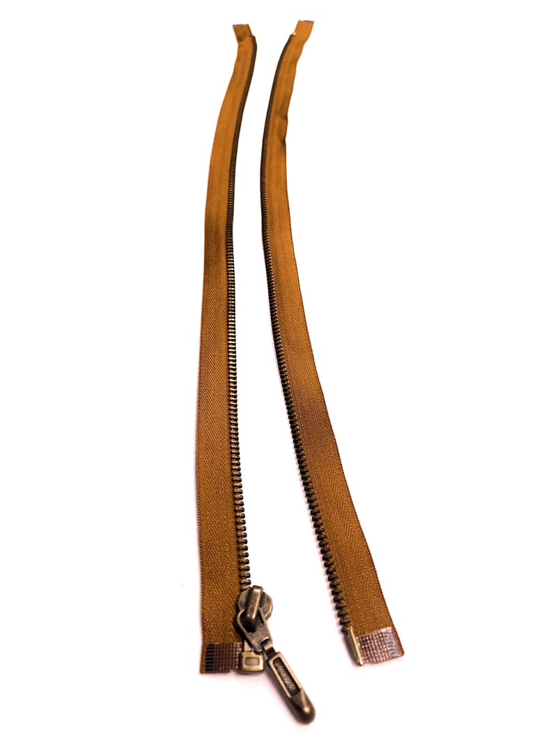 19 Separating Coat Zipper LONG Brown Jacket Zipper Etsy