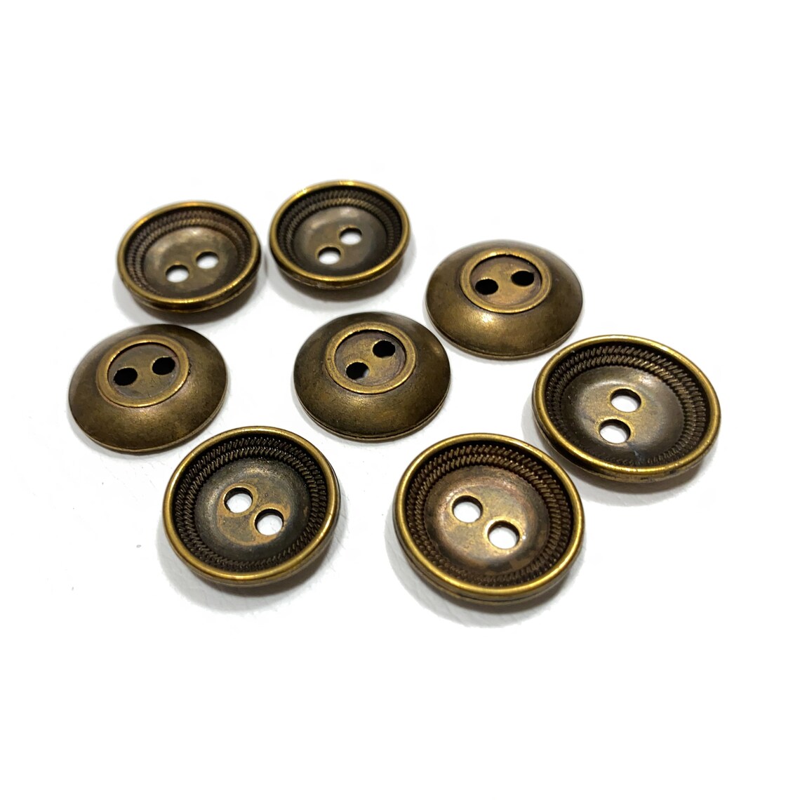 Set of 4 Large Brass Buttons 11/16 in 18 mm 20L 2Hole Etsy