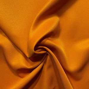 Gabardine MUSTARD / Goldenrod - High Quality Solid Suiting Fabric - Retro Vintage Classic Couture Bespoke Apparel Fabric by the Yard [F0037]