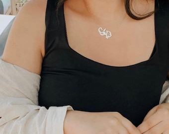 Arabic name necklace- 18k solid gold