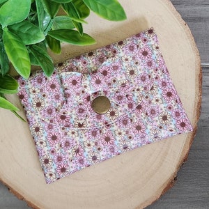 Porte-monnaie en similicuir, Pochettes à fermeture pression, Porte-cartes floral en similicuir, Cadeau d'anniversaire pour meilleur ami, Panier de Pâques pour ados