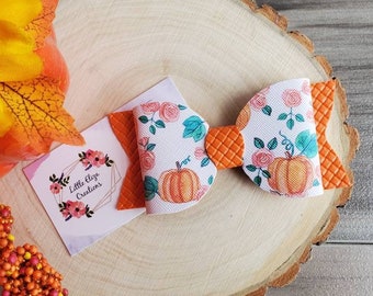 Baby Bow Pigtail Hair Clips Baby Girl Hair Clip Halloween Hair Clip Pumpkin Hair Clip OR Headband No Slip Hair Clip Toddler Hair Clip