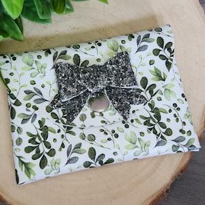 Pochette à pression eucalyptus, Pochettes à fermeture pression, Cadeau d'anniversaire pour meilleure amie, Paniers de Pâques, Portefeuille porte-cartes en similicuir