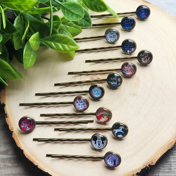 Decorative Bobby Pins for Short Hair, Hair Accessories for Women, Boho Bobby Pins, Bobby Pins with Beads, Stocking Stuffers for Teen Girls