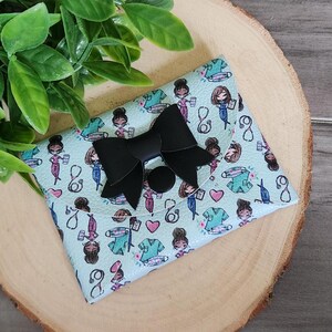 Pochettes à fermeture pression pour infirmière, porte-monnaie en similicuir, portefeuille avec porte-cartes d'allaitement, cadeau d'anniversaire pour meilleure amie, panier de Pâques
