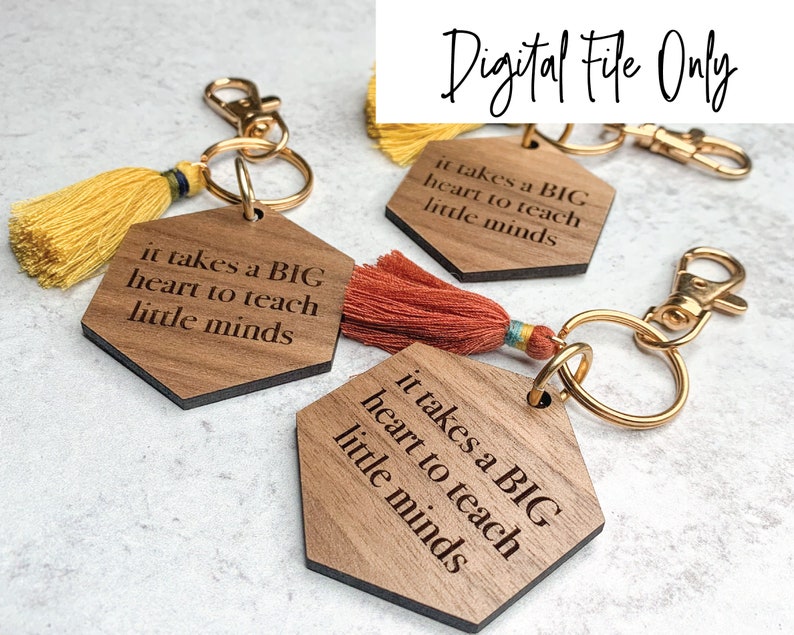 Download Big Heart to Teach Little Minds Keychain File Teacher Gift ...