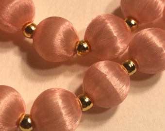 Pink and gold vintage necklace