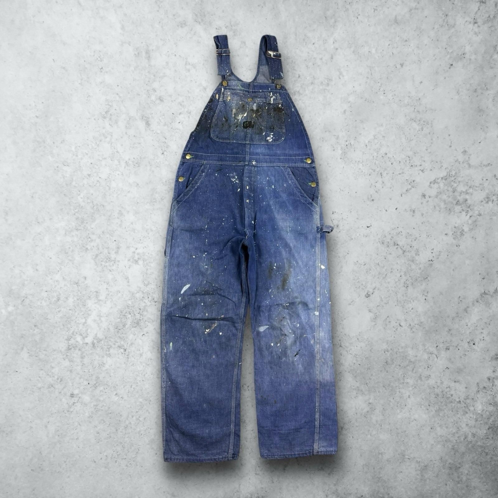 パンツ 1950s NAVY OVERALLS DUNGAREE VINTAGE 40s 50s WWII KOREAN
