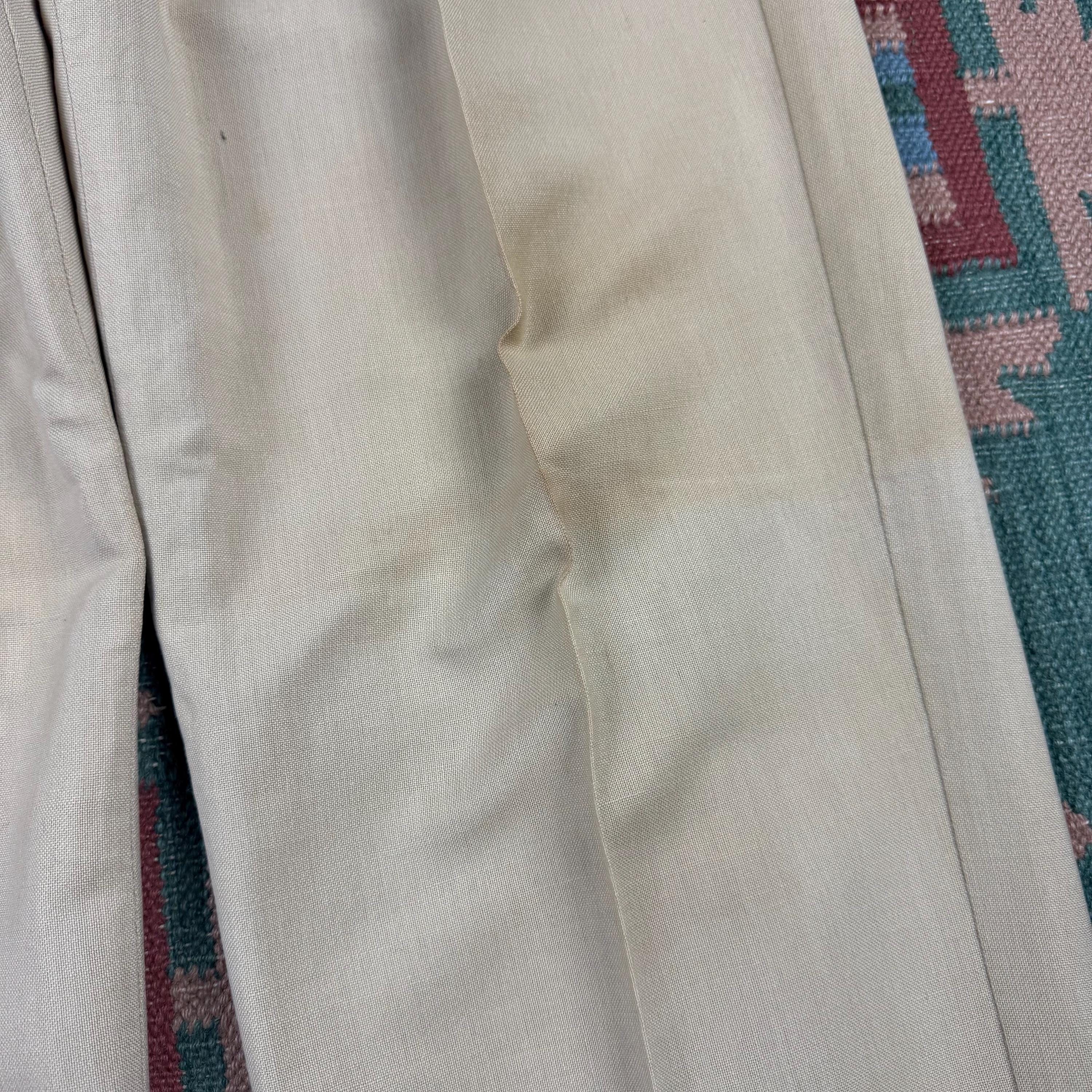 Vintage 1940s Palm Beach Gabardine Rayon Pleated Trouser Linen