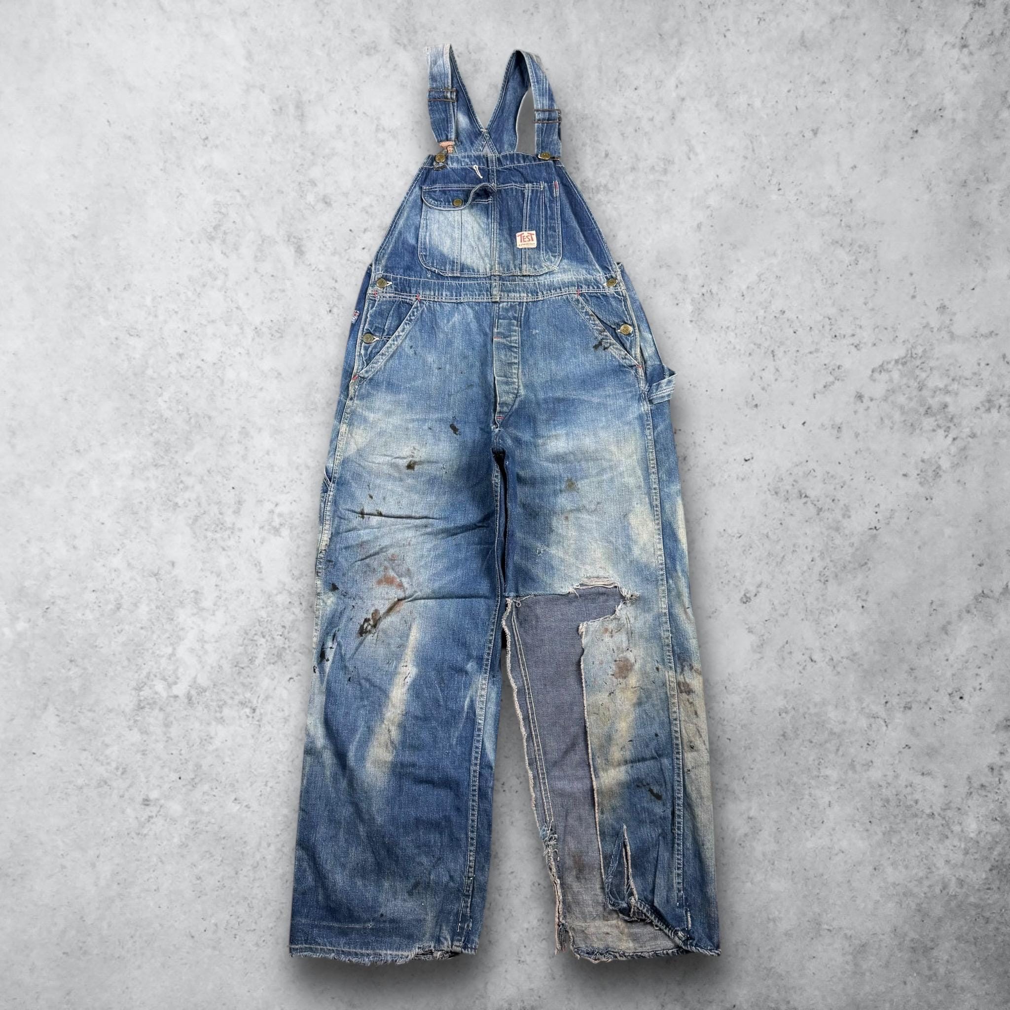 ジャケット・アウター 1940's WW2 TEST 4-POCKET DENIM COVERALL 1940's WW2 TEST 4-POCKET DENIM COVERALL Vintage Denim Overalls