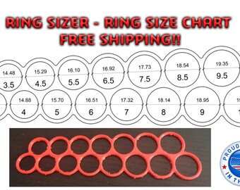 ring size chart etsy