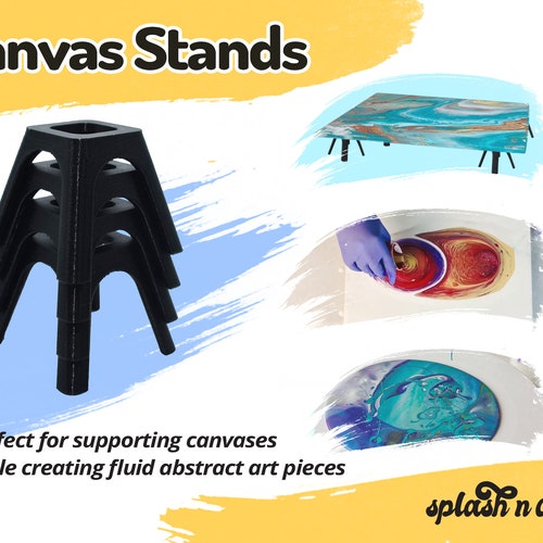 Four Pack Canvas Stands / Feet / Risers for Acrylic Paint - Etsy