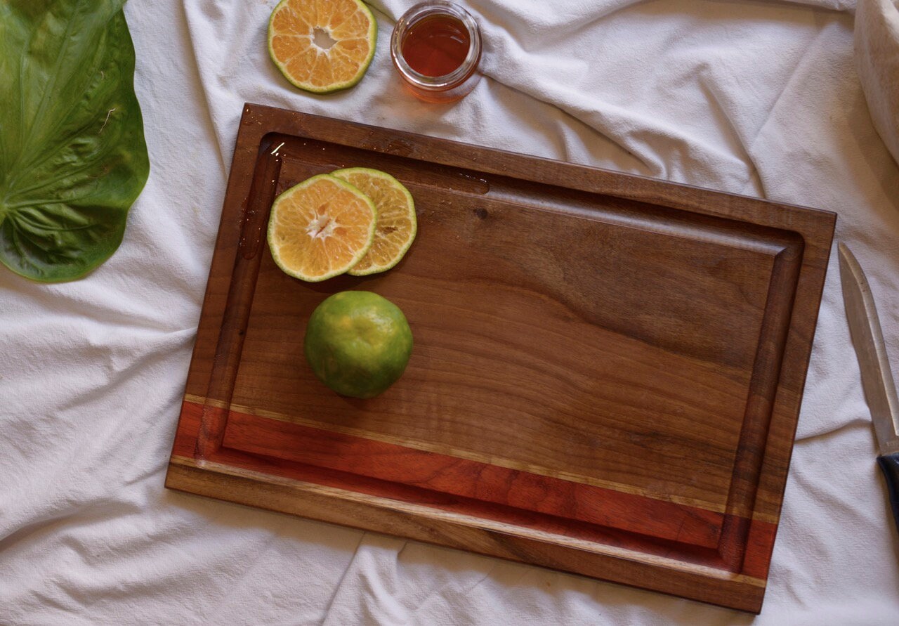 Cutting Board With Juice Groove Size 16x10 Inches . Walnut Etsy Australia