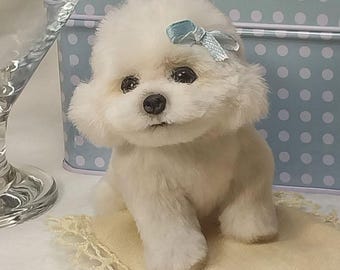 ハンドメイド ぬいぐるみ 犬 アートドール テディマルチーズ、クッション付き 現在、この商品の在庫はありません - Etsy