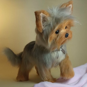 Realistic yorkie stuffed animal discount